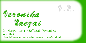 veronika maczai business card